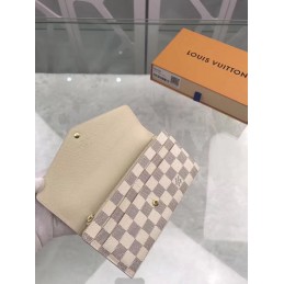 Replica Louis Vuitton White Damier Azur Sarah Wallet