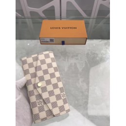 Replica Louis Vuitton White Damier Azur Sarah Wallet