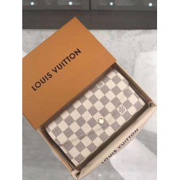 Replica Louis Vuitton White Damier Azur Sarah Wallet