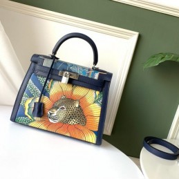 Replica Hermes Multicolor Print Kelly 28 Bag