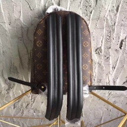 Replica Louis Vuitton Brown Monogram Black Trim Palm Springs Backpack PM