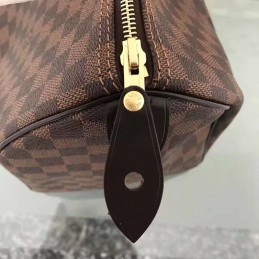 Replica Louis Vuitton Brown Damier Ebene Speedy 35