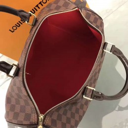 Replica Louis Vuitton Brown Damier Ebene Speedy 35