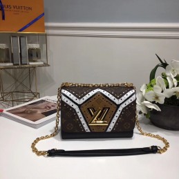Replica Louis Vuitton Black White Graphic Twist MM