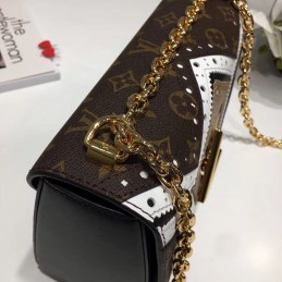 Replica Louis Vuitton Black White Graphic Twist MM