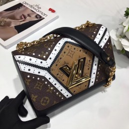 Replica Louis Vuitton Black White Graphic Twist MM