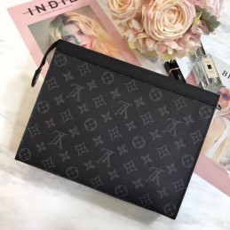 Replica Louis Vuitton Black Monogram Eclipse Pochette Voyage MM