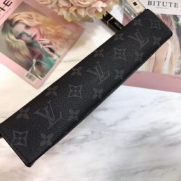 Replica Louis Vuitton Black Monogram Eclipse Pochette Voyage MM