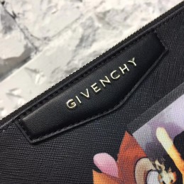 Replica Givenchy Black Bambi Graphic Zip Pouch