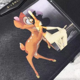 Replica Givenchy Black Bambi Graphic Zip Pouch