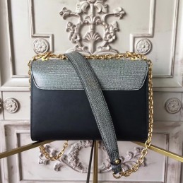 Replica Louis Vuitton Silver Textured Twist MM