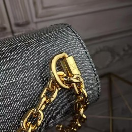 Replica Louis Vuitton Silver Textured Twist MM