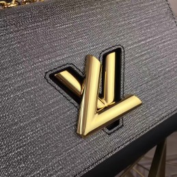 Replica Louis Vuitton Silver Textured Twist MM