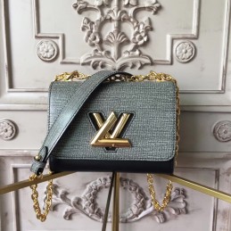 Replica Louis Vuitton Silver Textured Twist PM