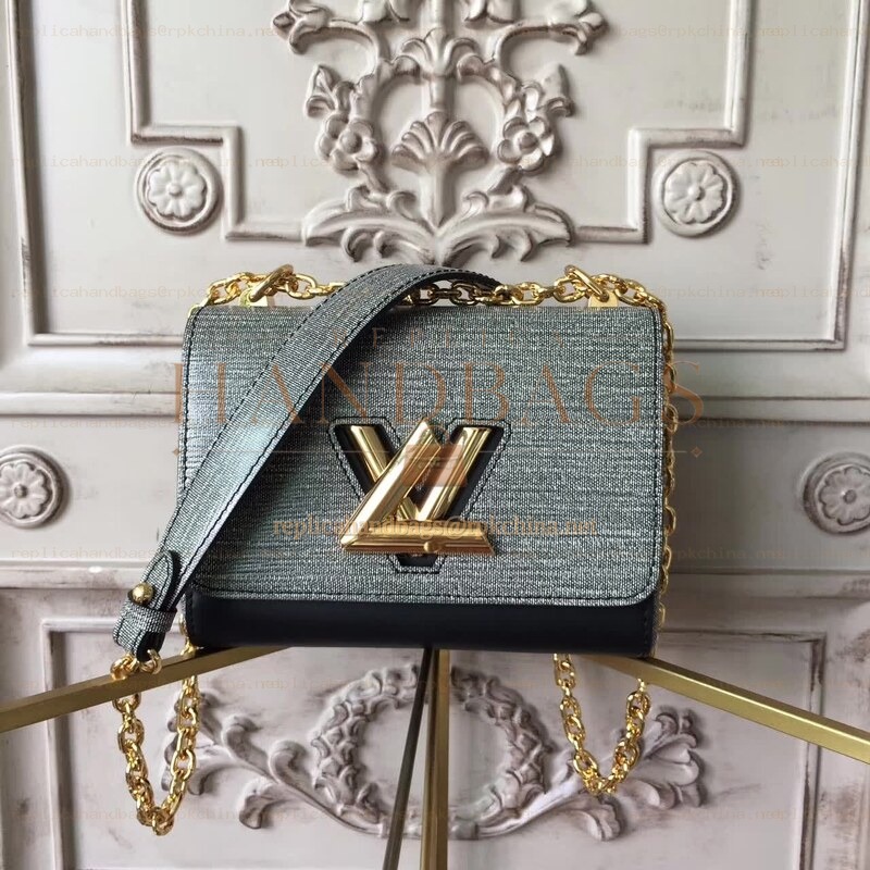 Replica Louis Vuitton Silver Textured Twist PM