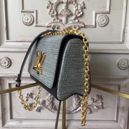Replica Louis Vuitton Silver Textured Twist PM