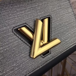 Replica Louis Vuitton Silver Textured Twist PM