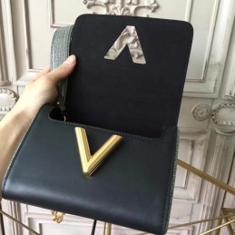 Replica Louis Vuitton Silver Textured Twist PM