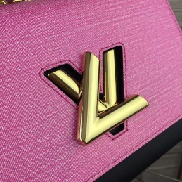 Replica Louis Vuitton Bright Pink Textured Twist MM