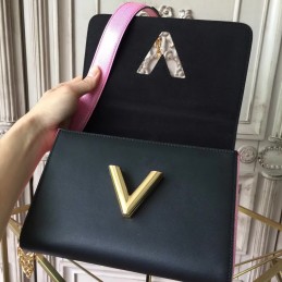 Replica Louis Vuitton Bright Pink Textured Twist MM