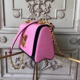 Replica Louis Vuitton Bright Pink Textured Twist PM