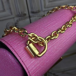Replica Louis Vuitton Bright Pink Textured Twist PM