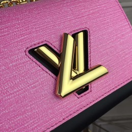 Replica Louis Vuitton Bright Pink Textured Twist PM
