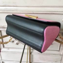 Replica Louis Vuitton Bright Pink Textured Twist PM