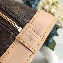 Replica Louis Vuitton Brown Monogram Beige Trim Alma PM