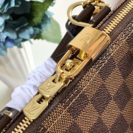Replica Louis Vuitton Brown Damier Ebene Black Trim Alma PM