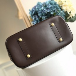 Replica Louis Vuitton Brown Damier Ebene Black Trim Alma PM