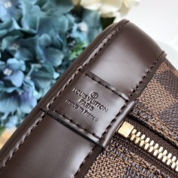 Replica Louis Vuitton Brown Damier Ebene Black Trim Alma PM