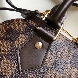 Replica Louis Vuitton Brown Damier Ebene Gray Trim Alma BB