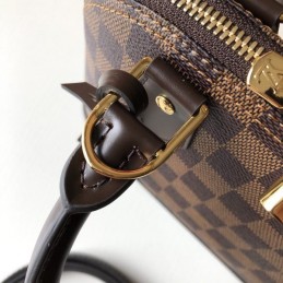 Replica Louis Vuitton Brown Damier Ebene Gray Trim Alma BB