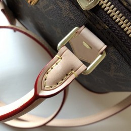 Replica Louis Vuitton Brown Monogram Beige Trim Alma BB