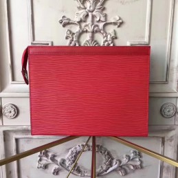 Replica Louis Vuitton Red Epi Leather Supreme Pochette Voyage MM