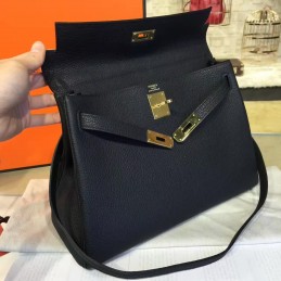 Replica Hermes Navy Blue Kelly 32 Bag