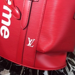Replica Louis Vuitton Red Supreme Christopher Backpack