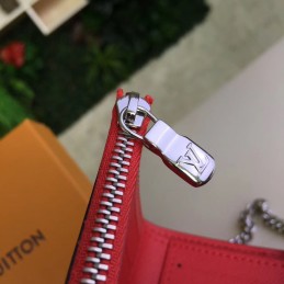 Replica Louis Vuitton Red Epi Leather Supreme Rivets Chain Compact Wallet