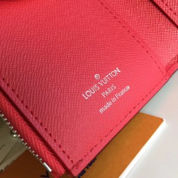 Replica Louis Vuitton Red Epi Leather Supreme Rivets Chain Compact Wallet
