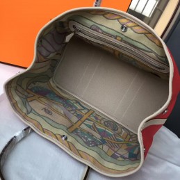 Replica Hermes Red Beige Garden Party 36 Bag