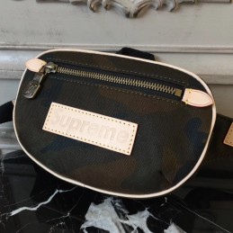 Replica Louis Vuitton Black Camouflage Supreme Bumbag