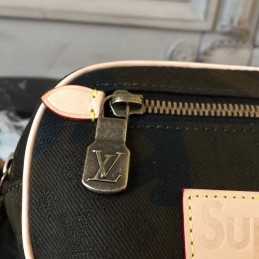 Replica Louis Vuitton Black Camouflage Supreme Bumbag