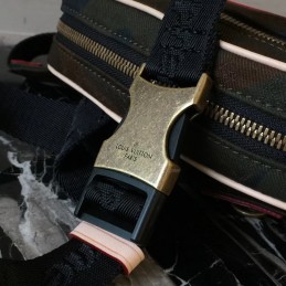 Replica Louis Vuitton Black Camouflage Supreme Bumbag