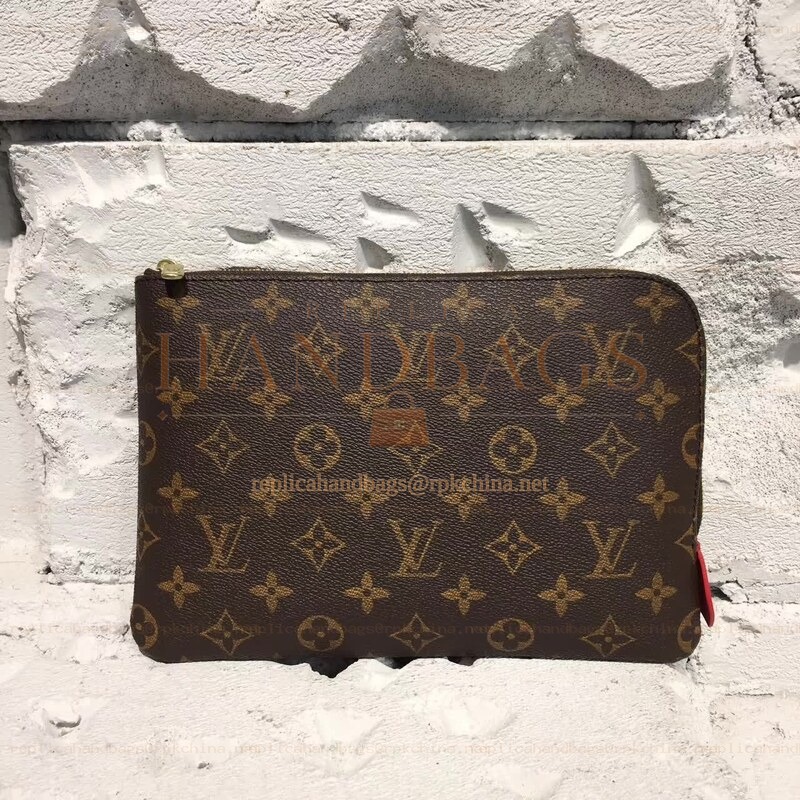 Replica Louis Vuitton Brown Monogram Pochette Jour PM
