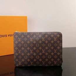 Replica Louis Vuitton Brown Monogram Large Pochette Jour GM
