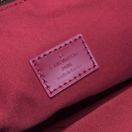 Replica Louis Vuitton Brown Monogram Red Trim Pochette Jour PM