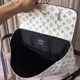 Replica Louis Vuitton White Savane Chapman Steamer Backpack