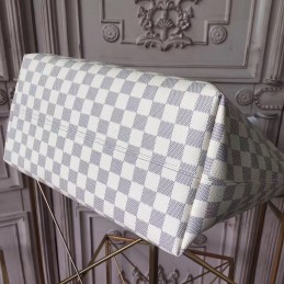 Replica Louis Vuitton White Damier Azur Red Trim Iena MM