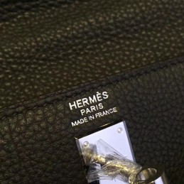 Replica Hermes Black Kelly 28 Blue Orange Handle Bag